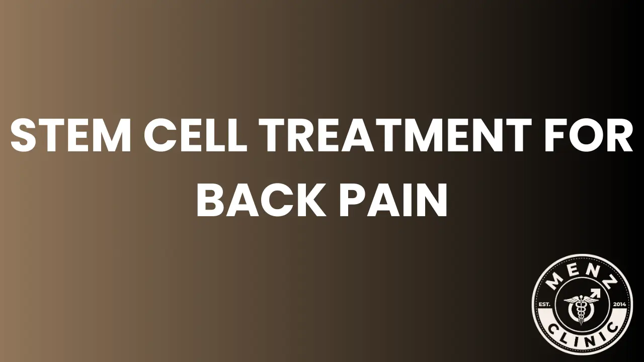 Stem cell treatment for back pain